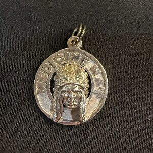 Vintage Sterling Silver  Medicine Hat Charm